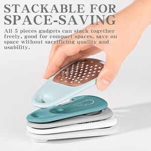 5 Pieces Compact Kitchen Gadgets With Locking Ring Travel RV Camping SpaceSaver